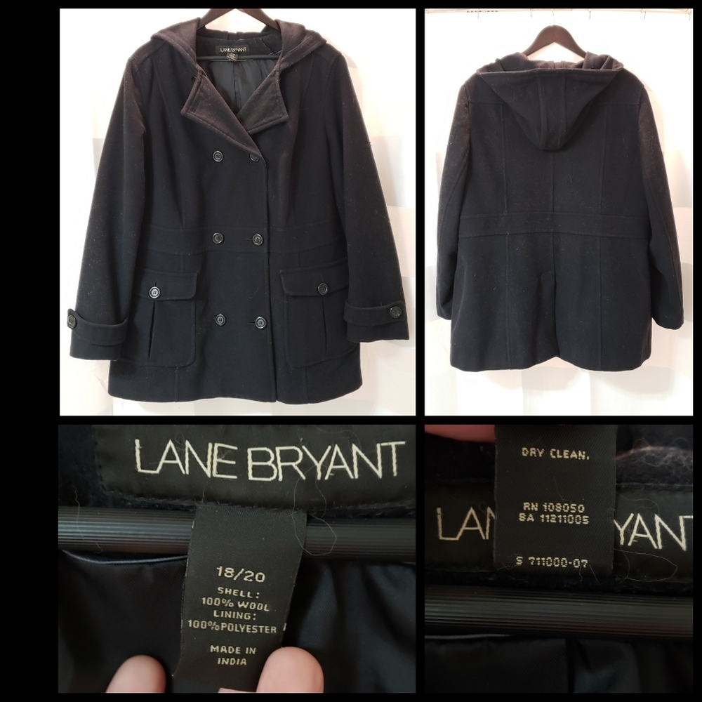 Lane Bryant Hooded Peacoat - Great for Winter!